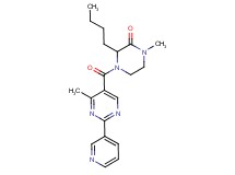3-butyl-1-methyl-4-{[4-methyl-2-(3-pyridinyl)-5-pyrimidinyl]carbonyl}-2-piperazinone