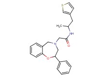 N-[1-methyl-2-(3-thienyl)ethyl]-2-(2-phenyl-2,3-dihydro-1,4-benzoxazepin-4(5H)-yl)acetamide
