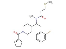 N-[1-[1-(1-cyclopenten-1-ylcarbonyl)-4-piperidinyl]-2-(2-fluorophenyl)ethyl]-N-methyl-3-(methylthio)propanamide