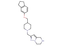 2-({4-[(2,3-dihydro-1H-inden-5-yloxy)methyl]-1-piperidinyl}methyl)-4,5,6,7-tetrahydropyrazolo[1,5-a]pyrazine dihydrochloride