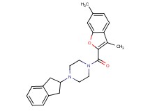 1-(2,3-dihydro-1H-inden-2-yl)-4-[(3,6-dimethyl-1-benzofuran-2-yl)carbonyl]piperazine
