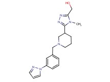 (4-methyl-5-{1-[3-(1H-pyrazol-1-yl)benzyl]piperidin-3-yl}-4H-1,2,4-triazol-3-yl)methanol