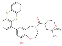 4-[(2,2-dimethyltetrahydro-2H-pyran-4-yl)carbonyl]-7-(1-thianthrenyl)-2,3,4,5-tetrahydro-1,4-benzoxazepin-9-ol