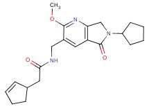 2-cyclopent-2-en-1-yl-N-[(6-cyclopentyl-2-methoxy-5-oxo-6,7-dihydro-5H-pyrrolo[3,4-b]pyridin-3-yl)methyl]acetamide