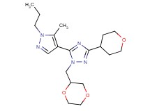 1-(1,4-dioxan-2-ylmethyl)-5-(5-methyl-1-propyl-1H-pyrazol-4-yl)-3-(tetrahydro-2H-pyran-4-yl)-1H-1,2,4-triazole