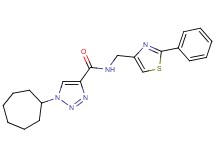 1-cycloheptyl-N-[(2-phenyl-1,3-thiazol-4-yl)methyl]-1H-1,2,3-triazole-4-carboxamide
