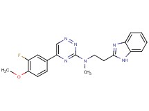 N-[2-(1H-benzimidazol-2-yl)ethyl]-5-(3-fluoro-4-methoxyphenyl)-N-methyl-1,2,4-triazin-3-amine