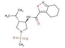 N-[trans-4-isopropyl-1-(methylsulfonyl)pyrrolidin-3-yl]-4,5,6,7-tetrahydro-2,1-benzisoxazole-3-carboxamide