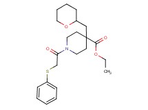 ethyl 1-[(phenylthio)acetyl]-4-(tetrahydro-2H-pyran-2-ylmethyl)-4-piperidinecarboxylate