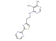 5,6-dimethyl-N-[2-(2-pyrimidin-2-yl-1,3-thiazol-4-yl)ethyl]pyrimidin-4-amine