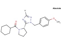 5-[(2S)-1-(cyclohexylcarbonyl)pyrrolidin-2-yl]-1-(4-methoxybenzyl)-1H-1,2,4-triazole