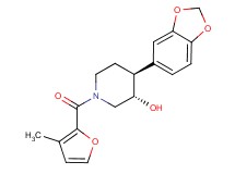 (3S*,4S*)-4-(1,3-benzodioxol-5-yl)-1-(3-methyl-2-furoyl)piperidin-3-ol