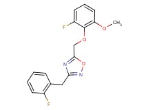 3-(2-fluorobenzyl)-5-[(2-fluoro-6-methoxyphenoxy)methyl]-1,2,4-oxadiazole
