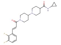 N-cyclopropyl-1'-[(2E)-3-(2,3-difluorophenyl)-2-propenoyl]-1,4'-bipiperidine-4-carboxamide