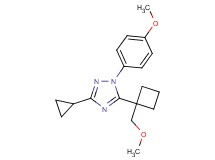 3-cyclopropyl-5-[1-(methoxymethyl)cyclobutyl]-1-(4-methoxyphenyl)-1H-1,2,4-triazole