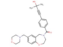 2-methyl-4-(4-{[7-(4-morpholinylmethyl)-2,3-dihydro-1,4-benzoxazepin-4(5H)-yl]carbonyl}phenyl)-3-butyn-2-ol