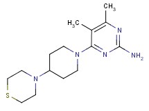 4,5-dimethyl-6-(4-thiomorpholin-4-ylpiperidin-1-yl)pyrimidin-2-amine