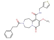 9-methoxy-7-oxo-3-(3-phenylpropanoyl)-N-(3-thienylmethyl)-1,2,3,4,5,7-hexahydropyrido[1,2-d][1,4]diazepine-10-carboxamide