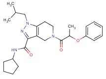 N-cyclopentyl-1-isobutyl-5-(2-phenoxypropanoyl)-4,5,6,7-tetrahydro-1H-pyrazolo[4,3-c]pyridine-3-carboxamide