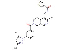 N-({7-[3-(3,5-dimethyl-1H-pyrazol-1-yl)benzoyl]-3-methyl-5,6,7,8-tetrahydro-2,7-naphthyridin-4-yl}methyl)-3-thiophenecarboxamide
