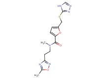 N-methyl-N-[2-(5-methyl-1,2,4-oxadiazol-3-yl)ethyl]-5-[(4H-1,2,4-triazol-3-ylthio)methyl]-2-furamide