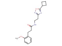 N-[2-(5-cyclobutyl-1,2,4-oxadiazol-3-yl)ethyl]-3-(2-methoxyphenyl)propanamide
