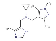 N-[(4-methyl-1H-imidazol-5-yl)methyl]-N-[(1,3,5-trimethyl-1H-pyrazol-4-yl)methyl]cyclopropanamine
