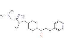 N,N-dimethyl-1-{4-methyl-5-[1-(3-pyridin-4-ylpropanoyl)piperidin-4-yl]-4H-1,2,4-triazol-3-yl}methanamine