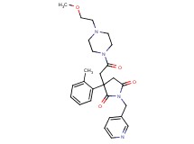 3-{2-[4-(2-methoxyethyl)-1-piperazinyl]-2-oxoethyl}-3-(2-methylphenyl)-1-(3-pyridinylmethyl)-2,5-pyrrolidinedione
