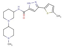 N-(1'-methyl-1,4'-bipiperidin-3-yl)-3-(5-methyl-2-thienyl)-1H-pyrazole-5-carboxamide