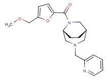 (1S*,5R*)-6-[5-(methoxymethyl)-2-furoyl]-3-(2-pyridinylmethyl)-3,6-diazabicyclo[3.2.2]nonane