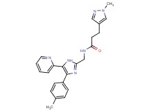 N-{[4-(4-methylphenyl)-5-pyridin-2-yl-1H-imidazol-2-yl]methyl}-3-(1-methyl-1H-pyrazol-4-yl)propanamide