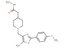 N-methyl-2-[1-({5-methyl-2-[4-(methylthio)phenyl]-1,3-oxazol-4-yl}methyl)piperidin-4-yl]acetamide
