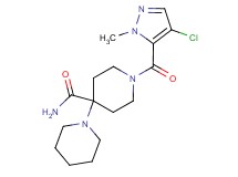 1'-[(4-chloro-1-methyl-1H-pyrazol-5-yl)carbonyl]-1,4'-bipiperidine-4'-carboxamide