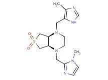 (4aS*,7aR*)-1-[(1-methyl-1H-imidazol-2-yl)methyl]-4-[(4-methyl-1H-imidazol-5-yl)methyl]octahydrothieno[3,4-b]pyrazine 6,6-dioxide