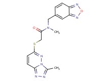 N-(2,1,3-benzoxadiazol-5-ylmethyl)-N-methyl-2-[(3-methyl[1,2,4]triazolo[4,3-b]pyridazin-6-yl)thio]acetamide