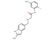 N-(2-fluoro-5-methylphenyl)-2-{[(2-methyl-1H-indol-5-yl)methyl]amino}acetamide