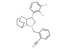 2-{[(3R*,3aR*,7aR*)-3-(2,3-difluorophenyl)hexahydro-4,7-ethanopyrrolo[3,2-b]pyridin-1(2H)-yl]methyl}benzonitrile