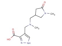 4-({methyl[(1-methyl-5-oxopyrrolidin-3-yl)methyl]amino}methyl)-1H-pyrazole-3-carboxylic acid