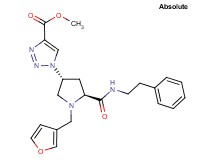 methyl 1-((3R,5S)-1-(3-furylmethyl)-5-{[(2-phenylethyl)amino]carbonyl}-3-pyrrolidinyl)-1H-1,2,3-triazole-4-carboxylate