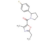 2-ethyl-5-{[2-(4-fluorophenyl)-1-pyrrolidinyl]carbonyl}-4-methyl-1,3-oxazole