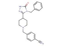 4-{[4-(4-benzyl-5-oxo-4,5-dihydro-1H-1,2,4-triazol-3-yl)-1-piperidinyl]methyl}benzonitrile