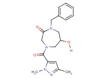 1-benzyl-4-[(1,3-dimethyl-1H-pyrazol-5-yl)carbonyl]-6-hydroxy-1,4-diazepan-2-one