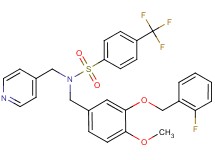 N-{3-[(2-fluorobenzyl)oxy]-4-methoxybenzyl}-N-(4-pyridinylmethyl)-4-(trifluoromethyl)benzenesulfonamide