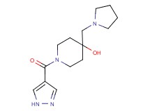 1-(1H-pyrazol-4-ylcarbonyl)-4-(pyrrolidin-1-ylmethyl)piperidin-4-ol