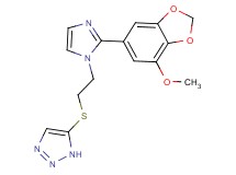5-({2-[2-(7-methoxy-1,3-benzodioxol-5-yl)-1H-imidazol-1-yl]ethyl}thio)-1H-1,2,3-triazole