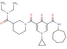 N-cycloheptyl-1-cyclopropyl-5-({3-[(diethylamino)carbonyl]-1-piperidinyl}carbonyl)-4-oxo-1,4-dihydro-3-pyridinecarboxamide