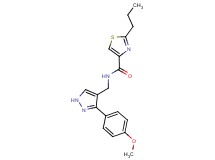 N-{[3-(4-methoxyphenyl)-1H-pyrazol-4-yl]methyl}-2-propyl-1,3-thiazole-4-carboxamide