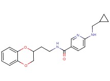 6-[(cyclopropylmethyl)amino]-N-[2-(2,3-dihydro-1,4-benzodioxin-2-yl)ethyl]nicotinamide