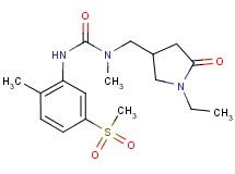 N-[(1-ethyl-5-oxopyrrolidin-3-yl)methyl]-N-methyl-N'-[2-methyl-5-(methylsulfonyl)phenyl]urea